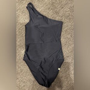 Summersalt The Ruched Sidestroke Black Size 4
